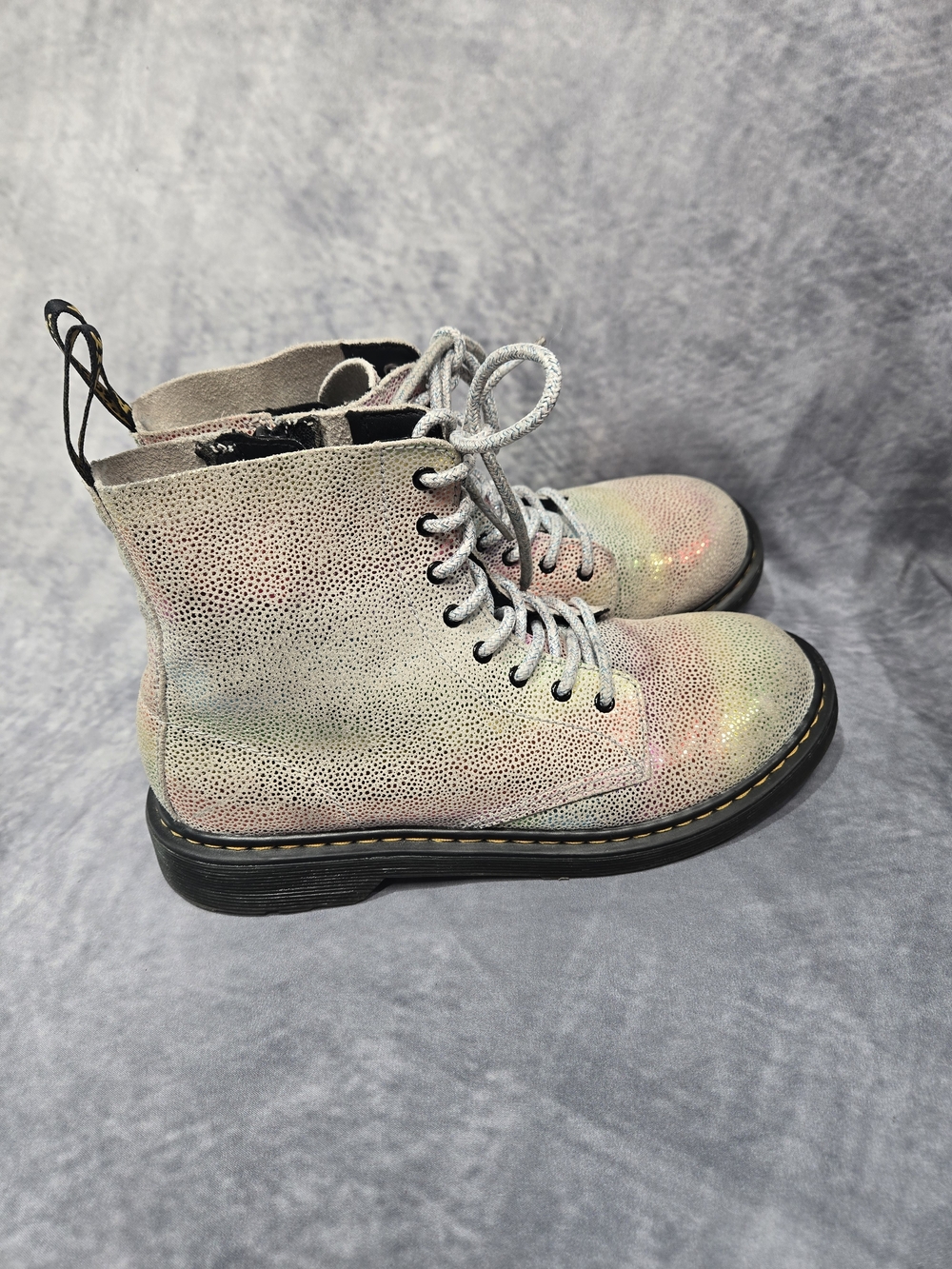 Dr. Martens 1460 Pascal Iridescent Rainbow Boots